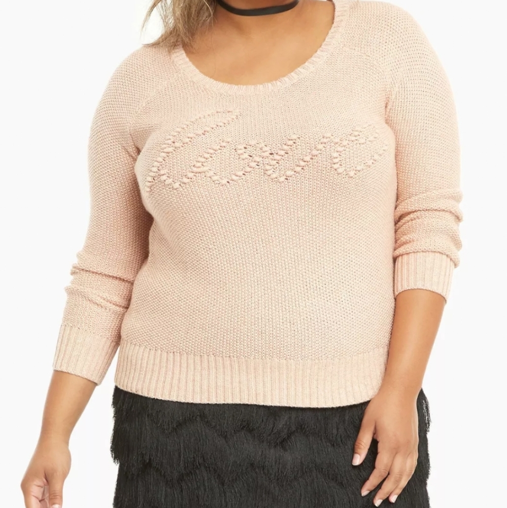 Torrid Blush Pink Love Sweater